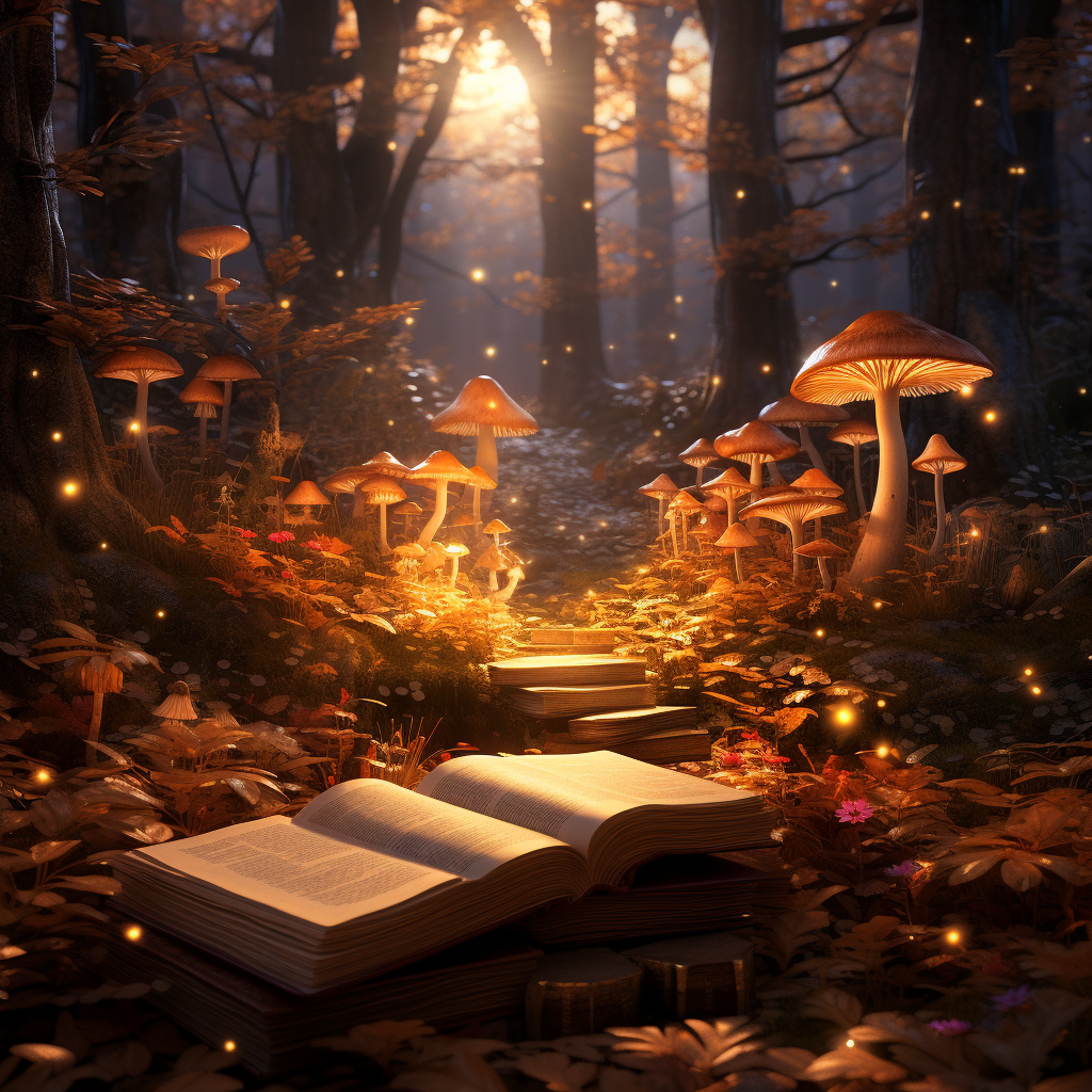 Books in Autumn Wood