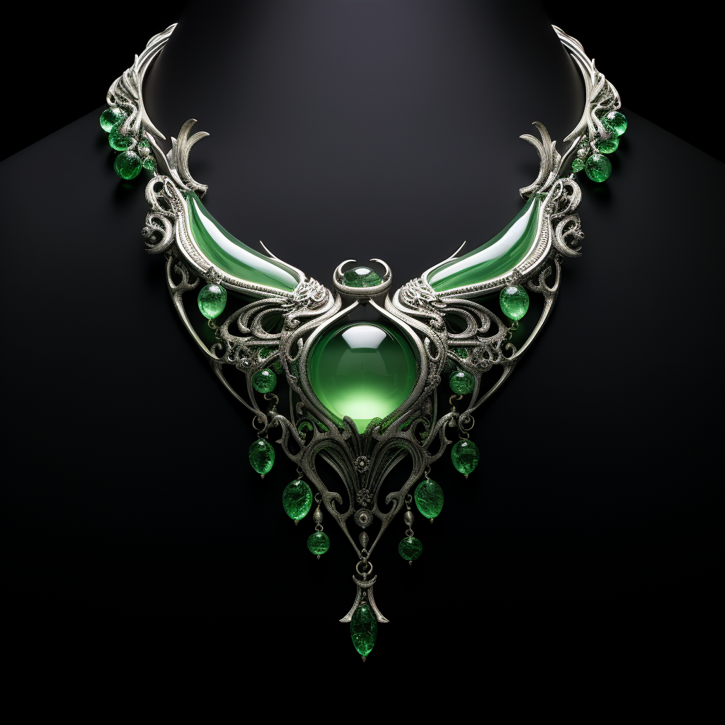 Avant-garde jade necklace design