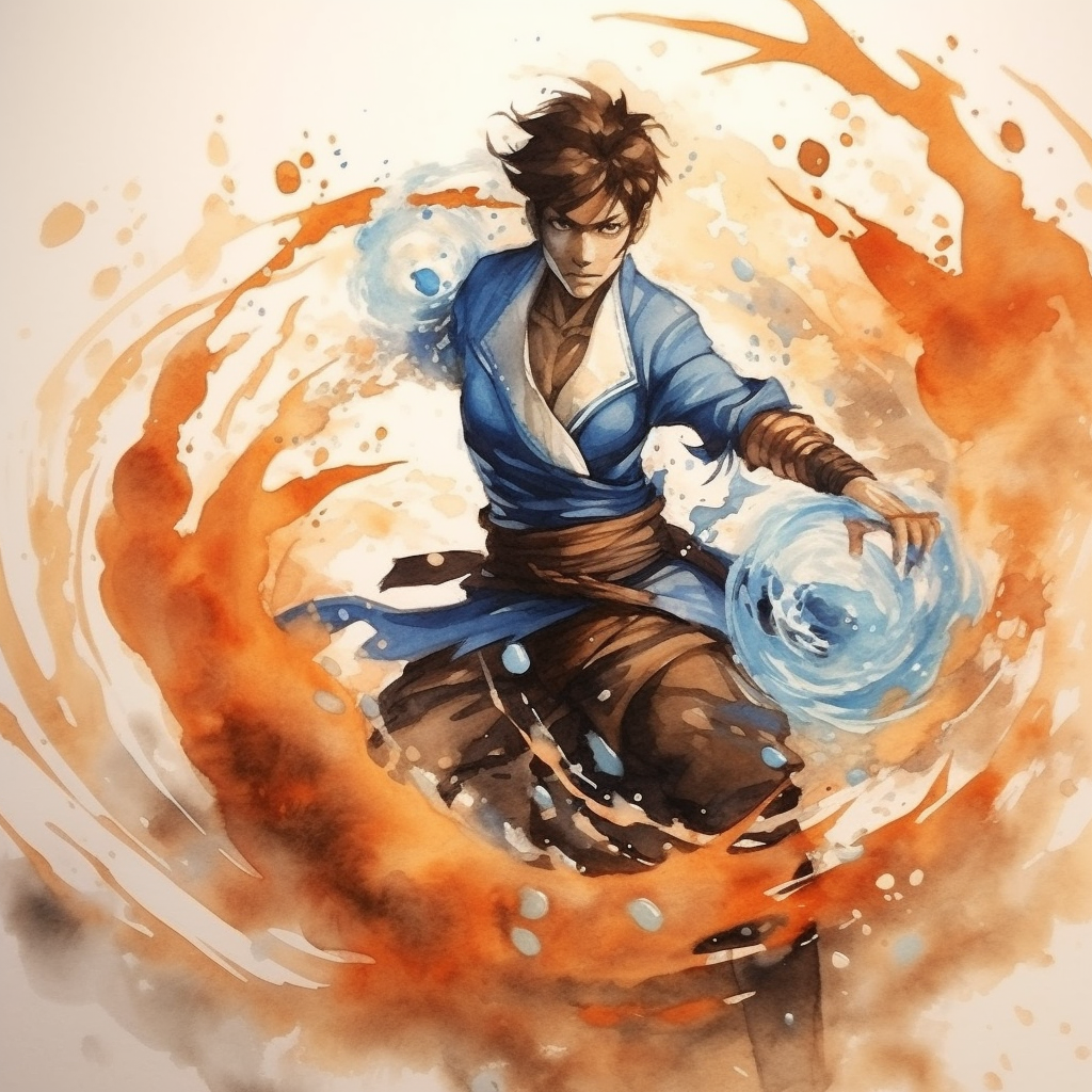 Water Bender Fighting Fire in Paris
