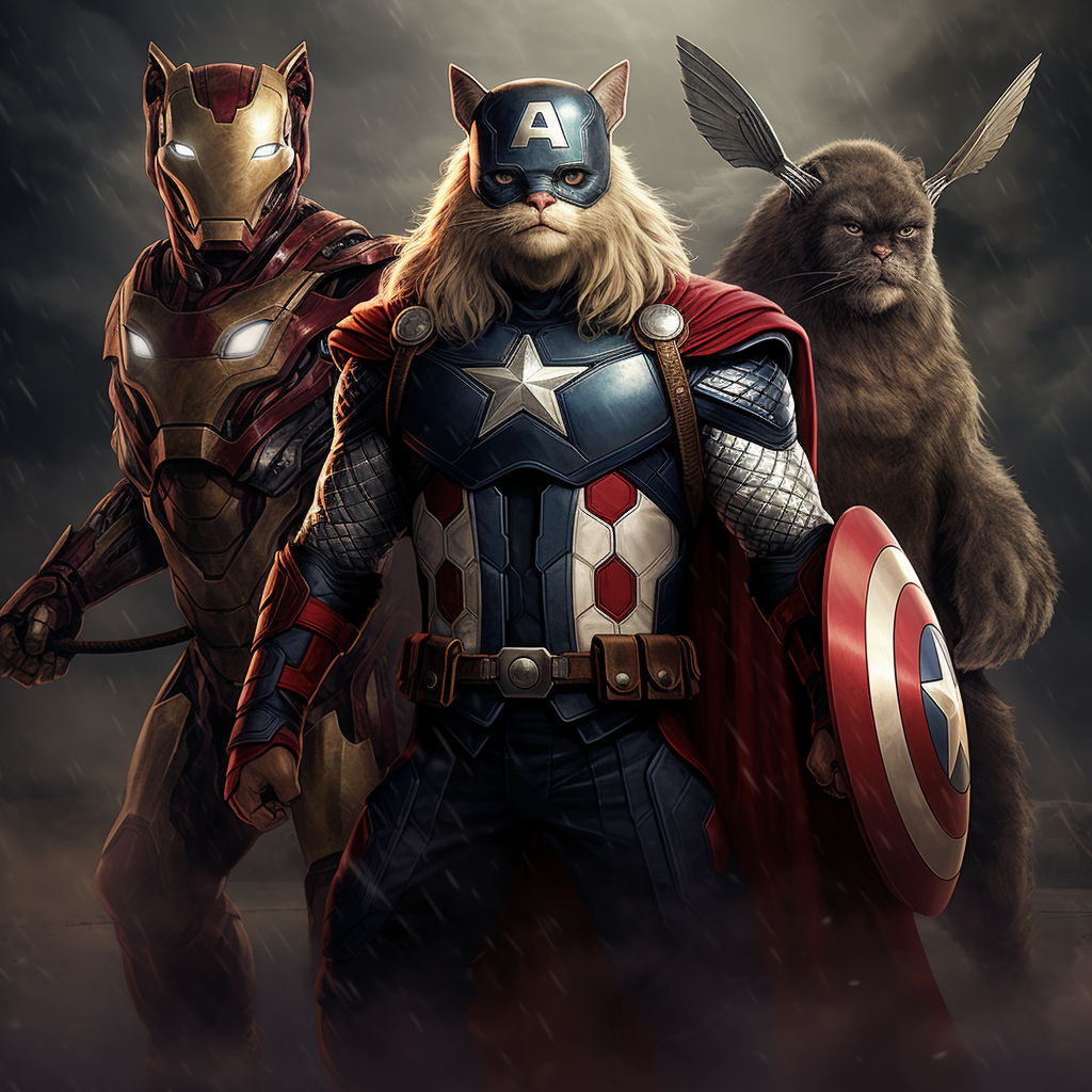 Marvel Avengers Animals Dark Background