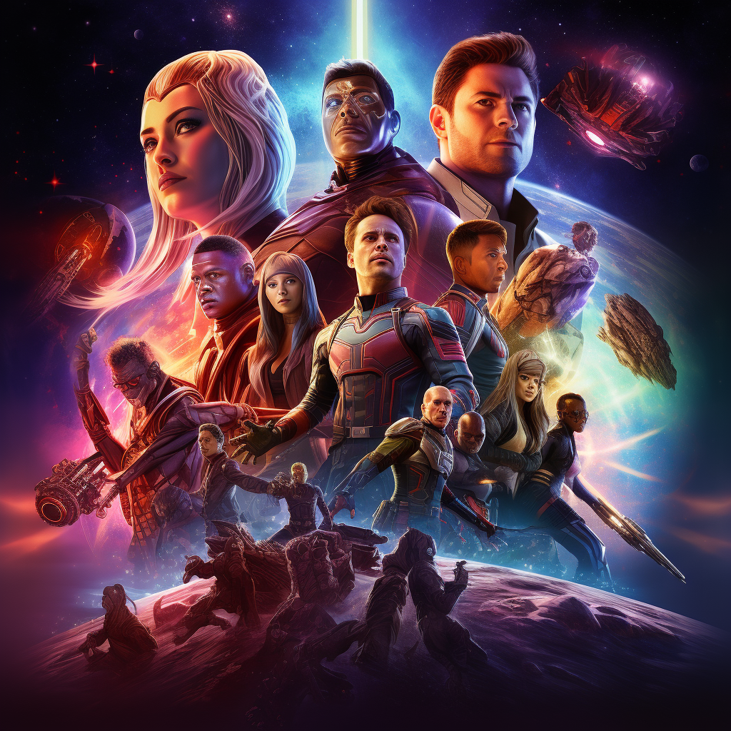 Avengers Endgame - Main Characters in Space