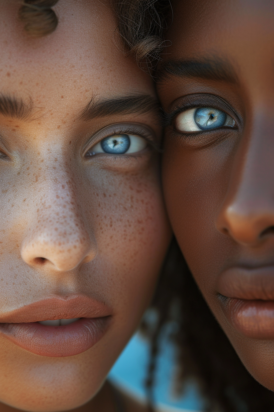 Ethiopian-Somali Supermodels Santorini Close-up