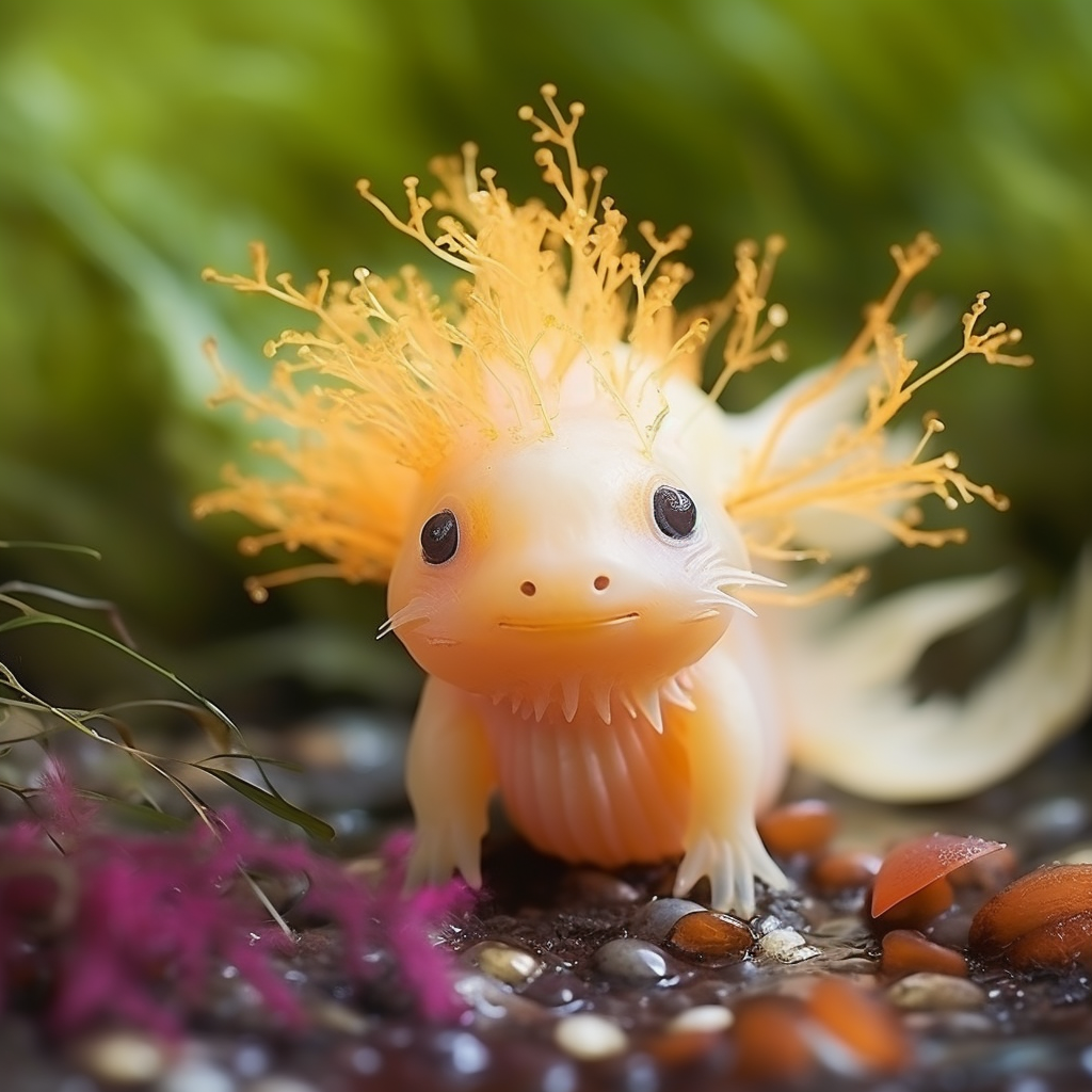 Animated Axolotl Goldfish Tail