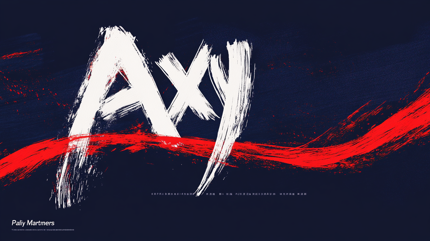 Brushstroke logo design for Axy