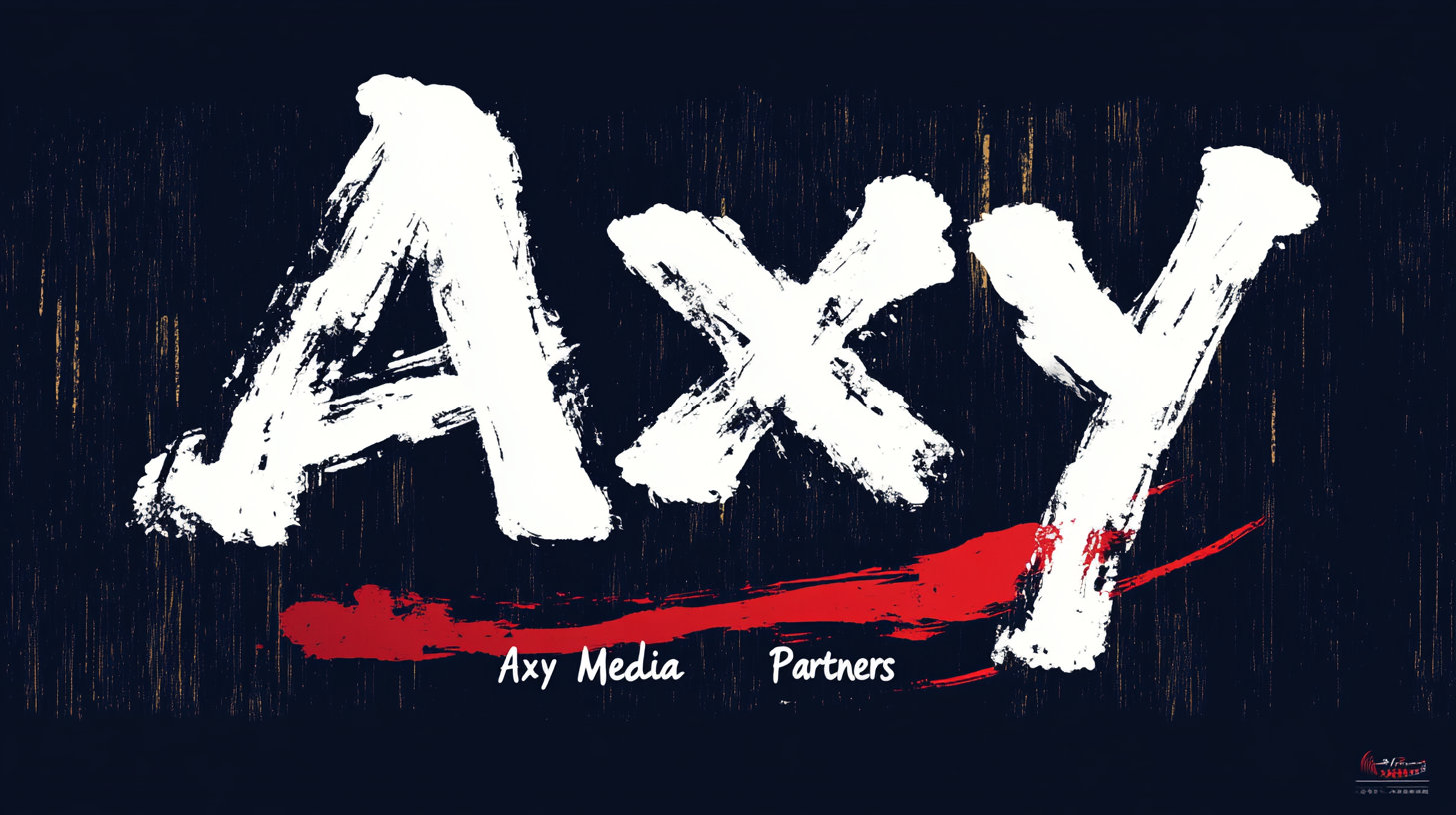 Axy logo media partners design