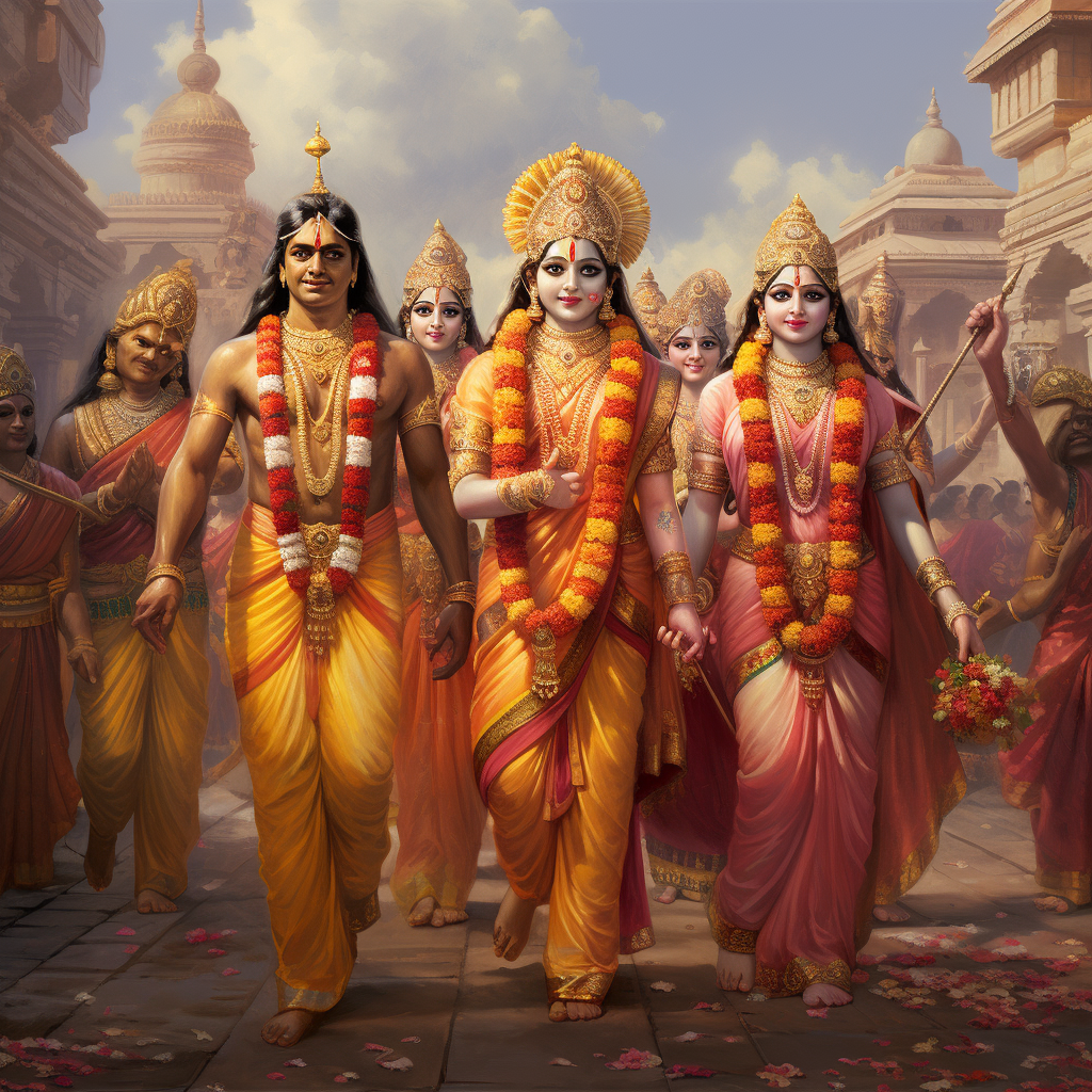 Ayodhya Welcomes Lord Ram and His Companions