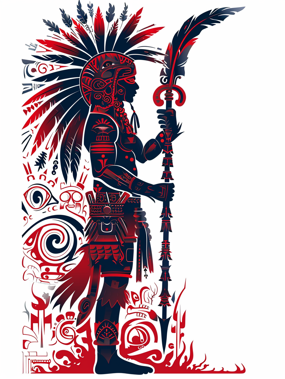 Aztec Warrior Glyph Image