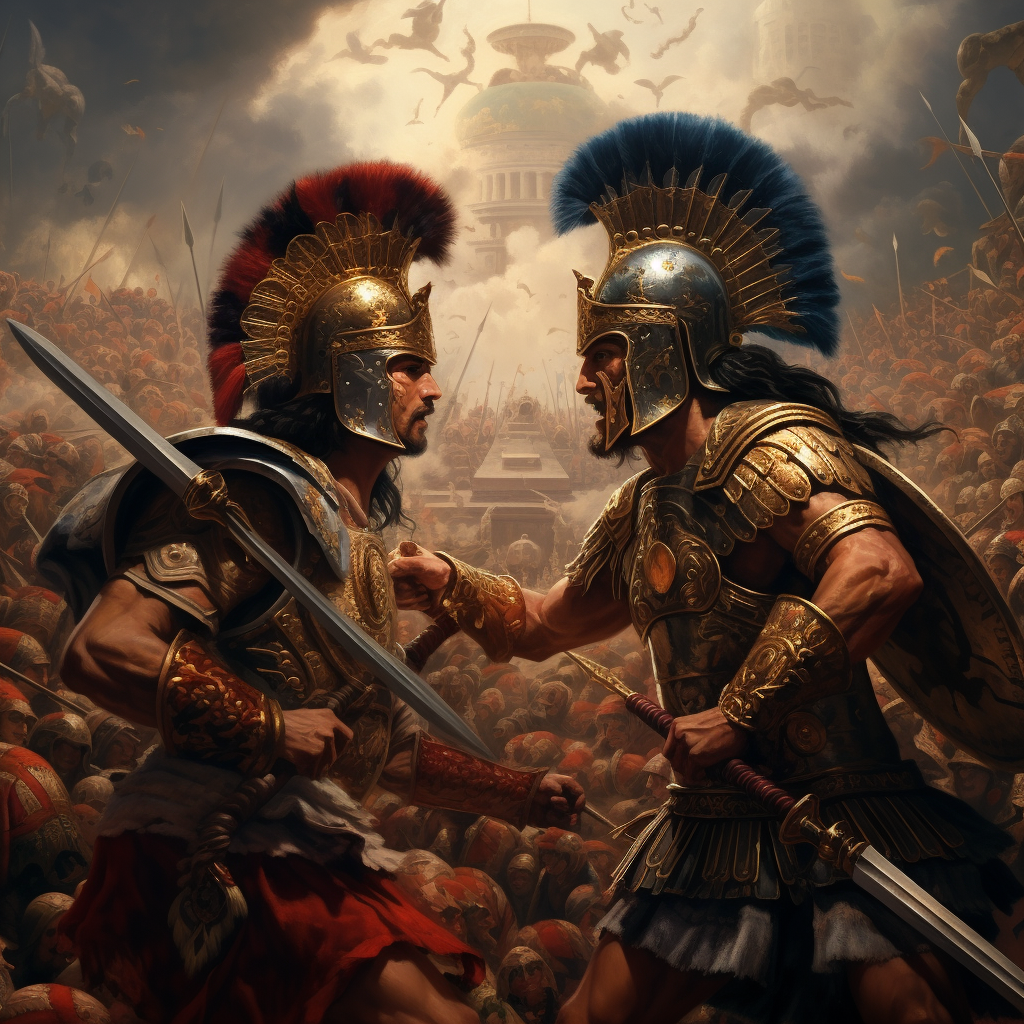 Aztecs and Romans in Battle