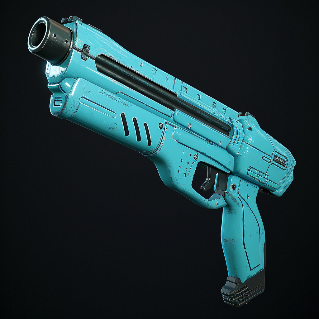 Baby Blue Pump Shotgun with Sci-Fi Style