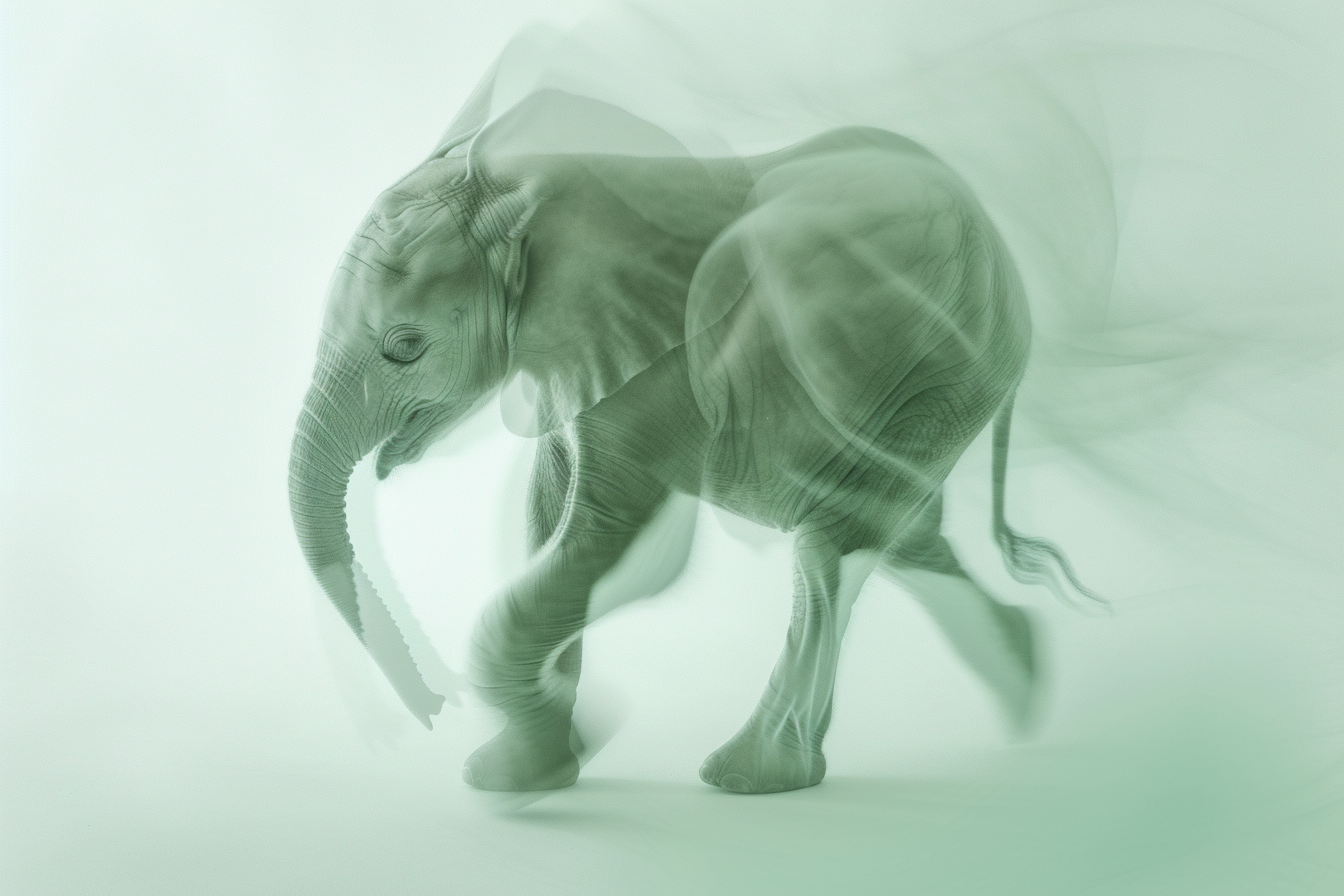 Invisible Baby Elephant Ghost Photo