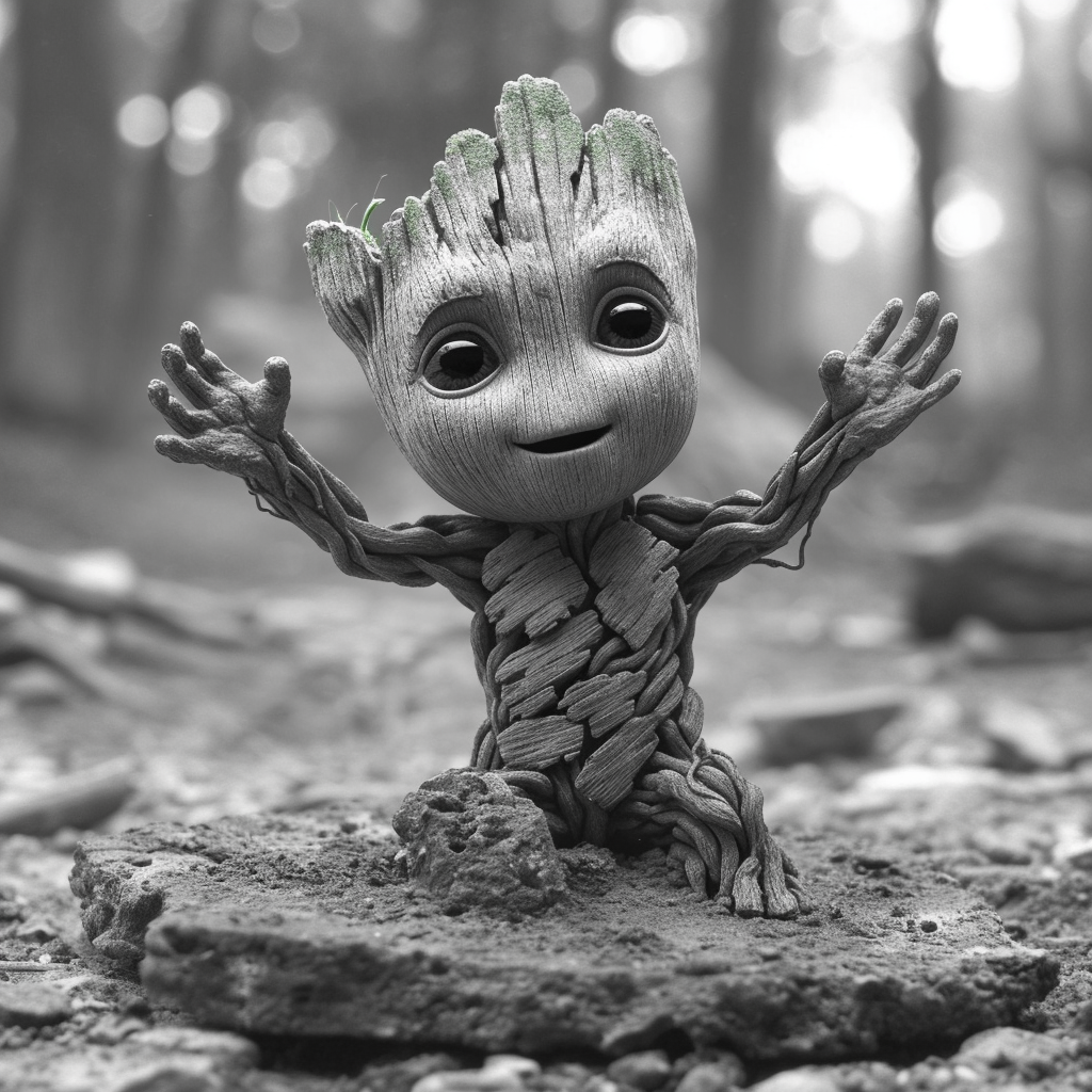 Baby Groot Ultra Realistic Rock Hand