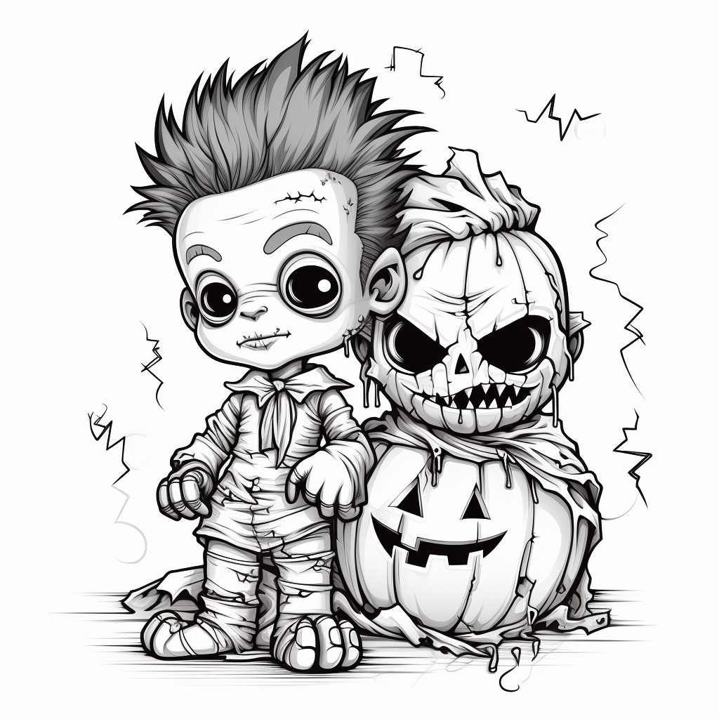 Adorable Halloween monster babies