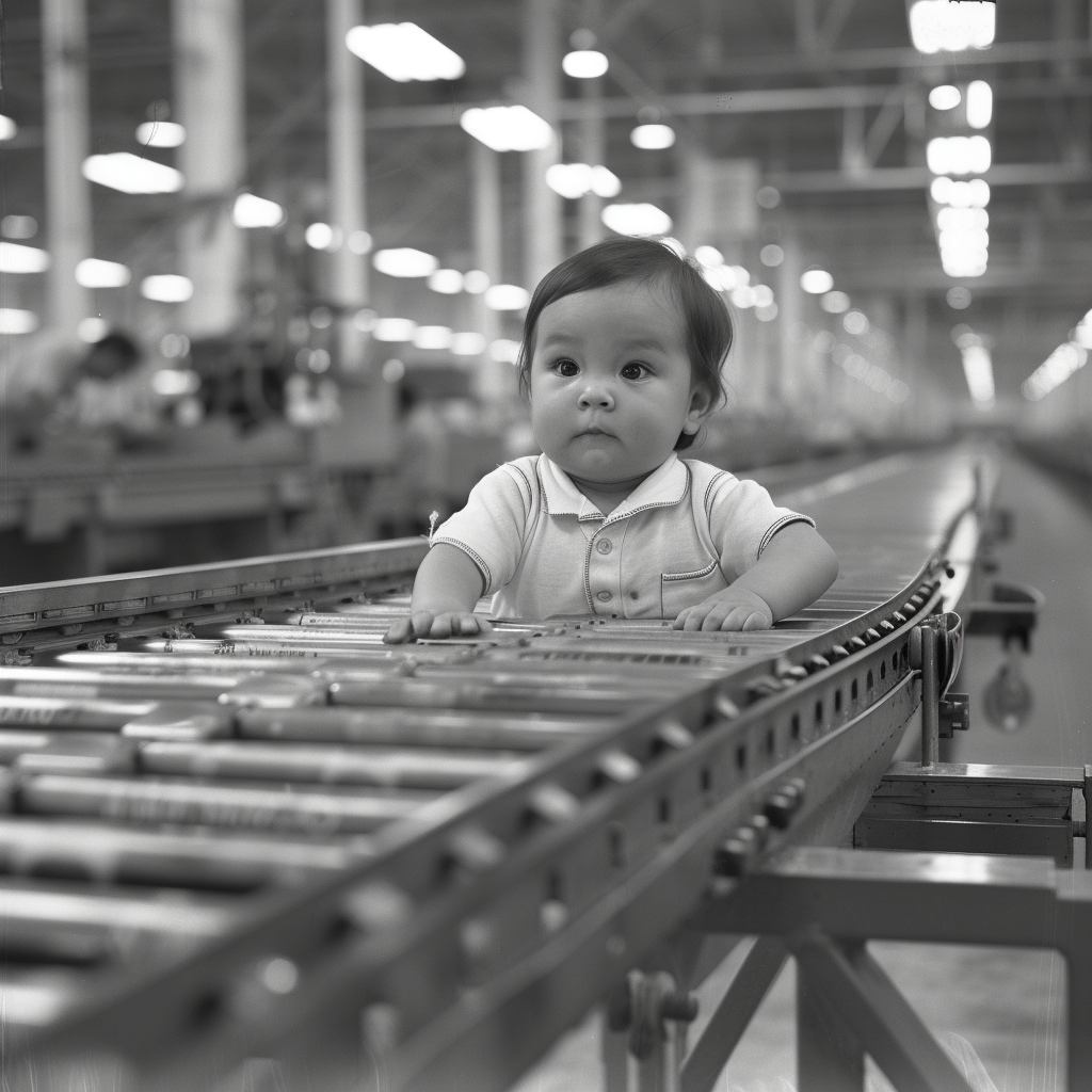 Baby Manilla on Modern Conveyor Belt