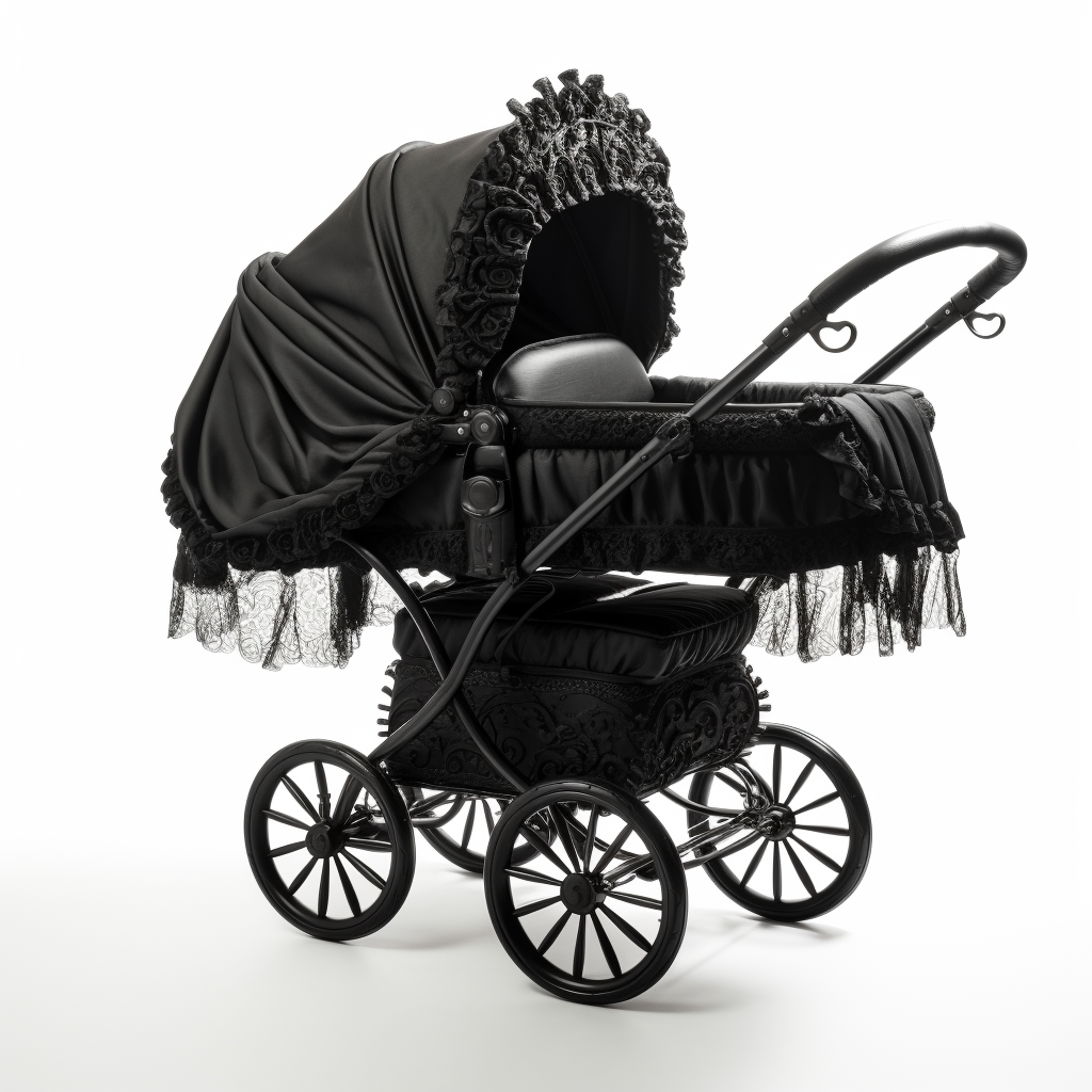 Black High Fashion Baby Trolley