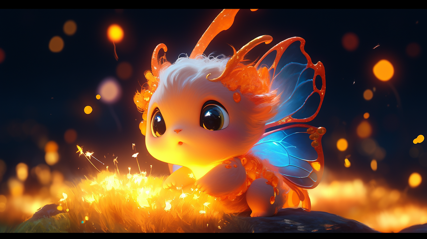 Detailed baby chibi firefly artwork