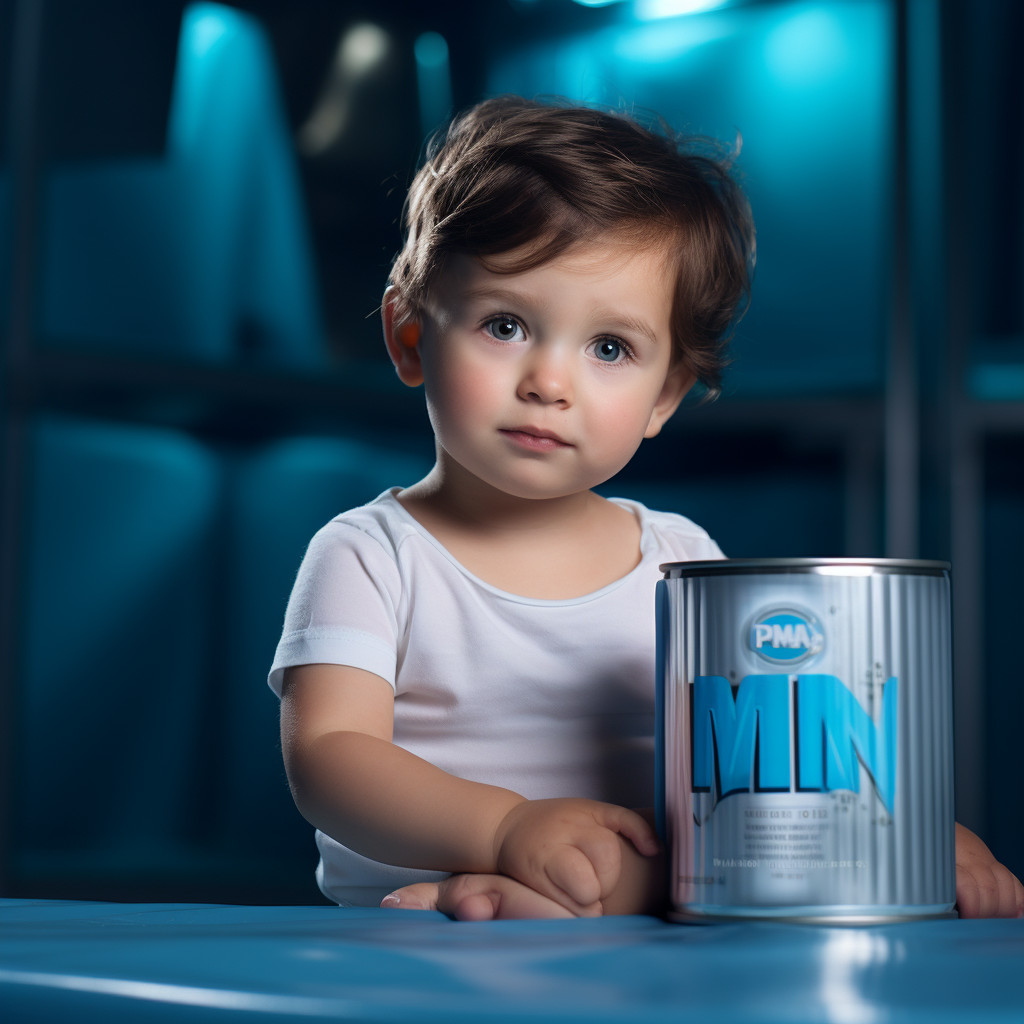 Cute Baby Drinking Sippy Cup Milk