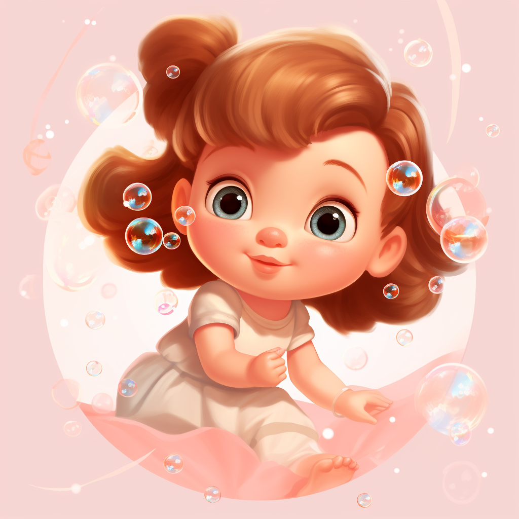 Cute baby girl baptism design