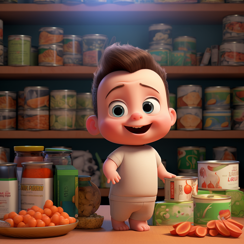 Pixar-style Baby Nutrition Journey Animation