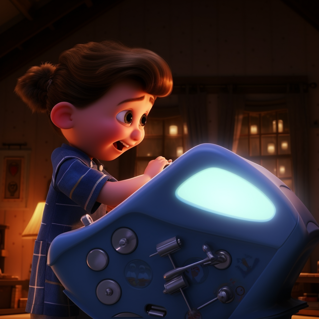 Cute Baby Ultrasound with Pixar Style