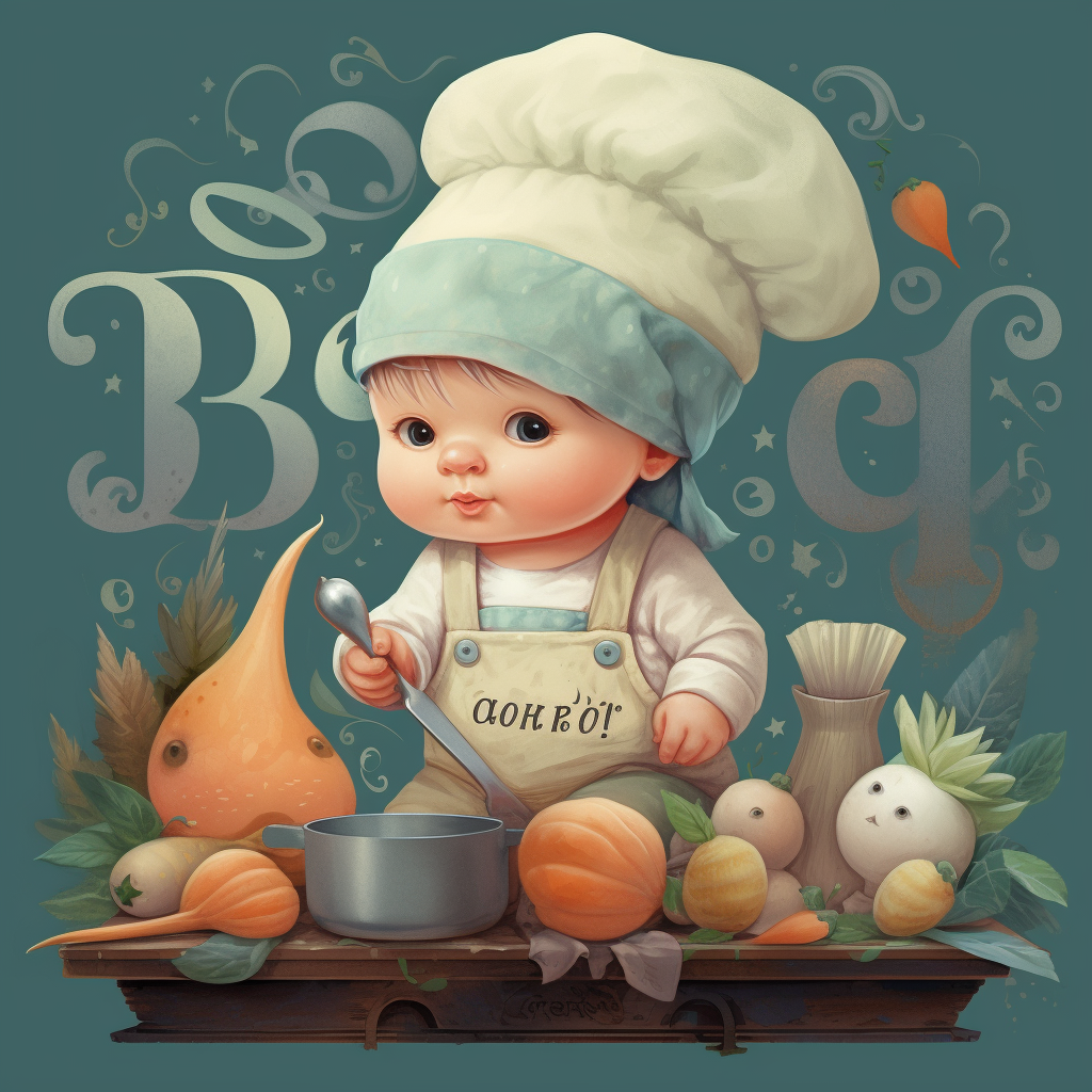 BabyChef  isomorphic pastel colors lettering