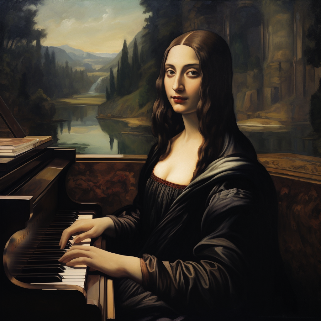 J.S. Bach transforming into Mona Lisa