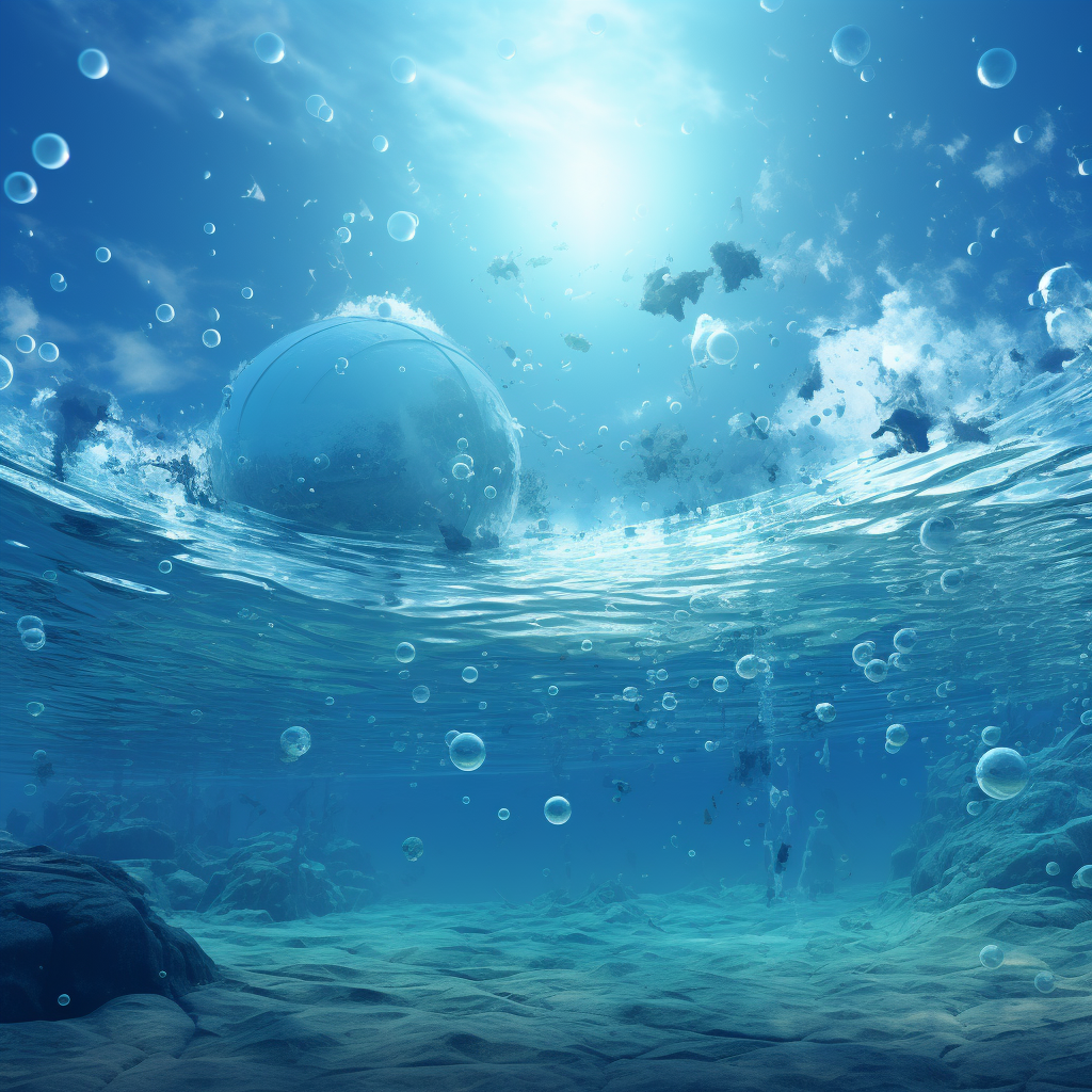 Beautiful Background of Ozone and Water