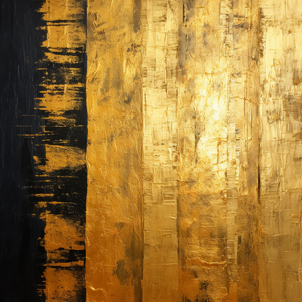 Striped gold leaf background