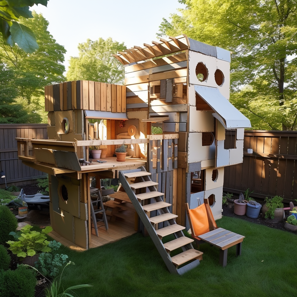 Two-story Kids Fort Design