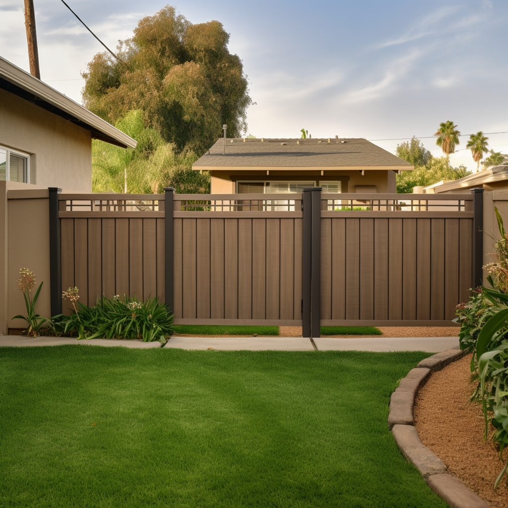 Beautiful WPC Fence and Door for Backyard