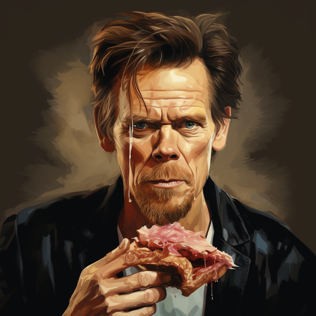 Bacon eating Kevin Bacon image