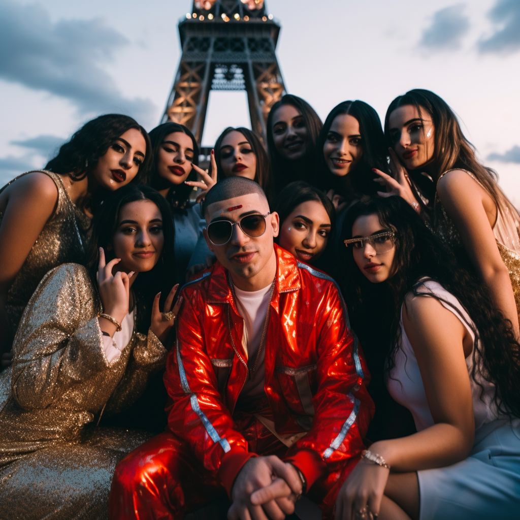 Bad Bunny and Dominican girls partying in Paris