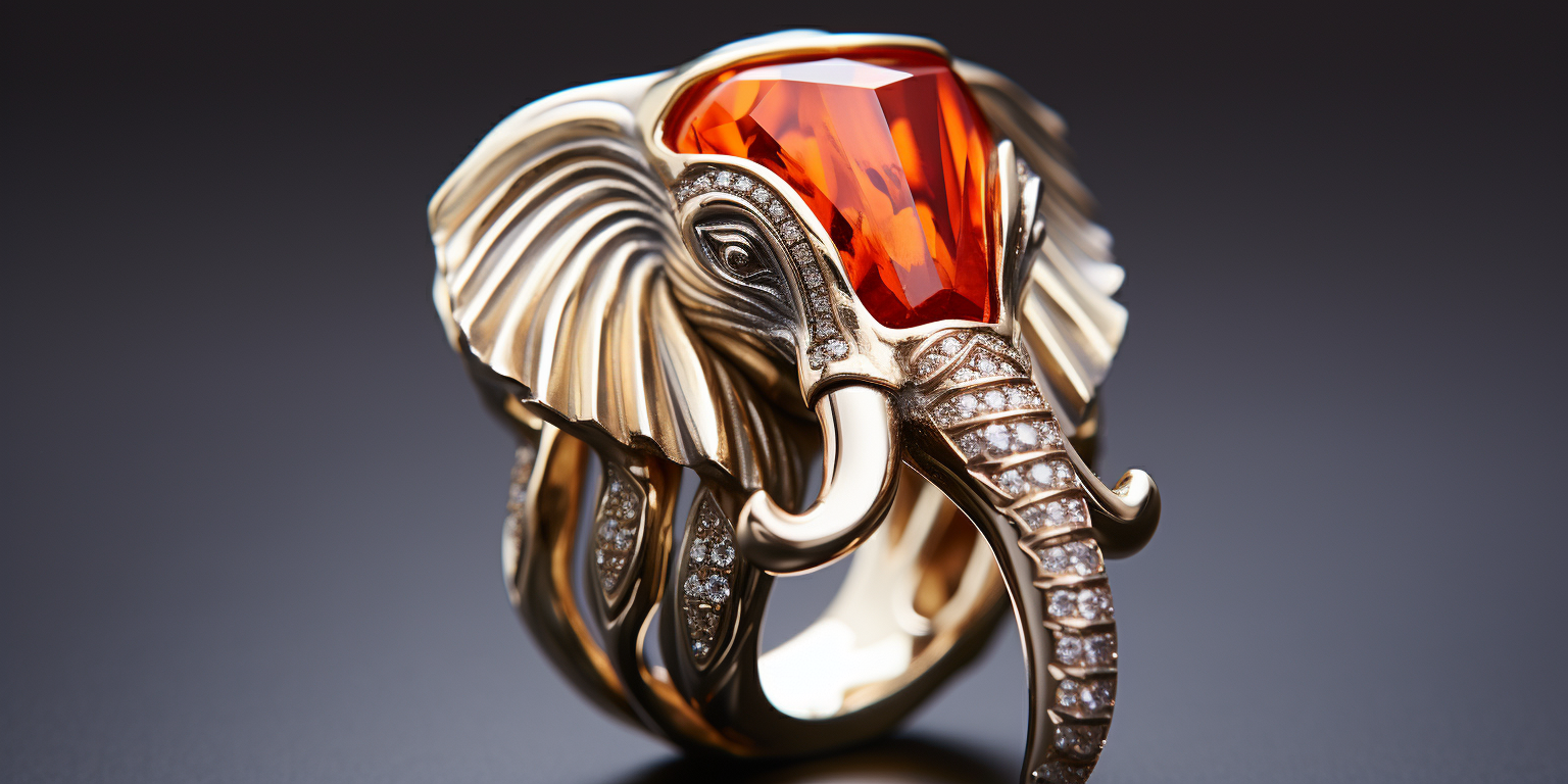 Elephant rings in warm orange color