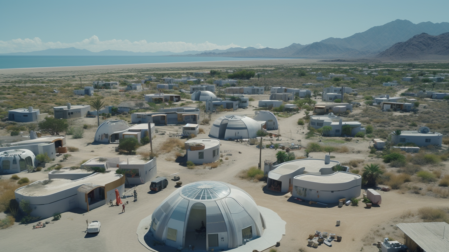 Clean and Orderly Futuristic Baja California Settlement