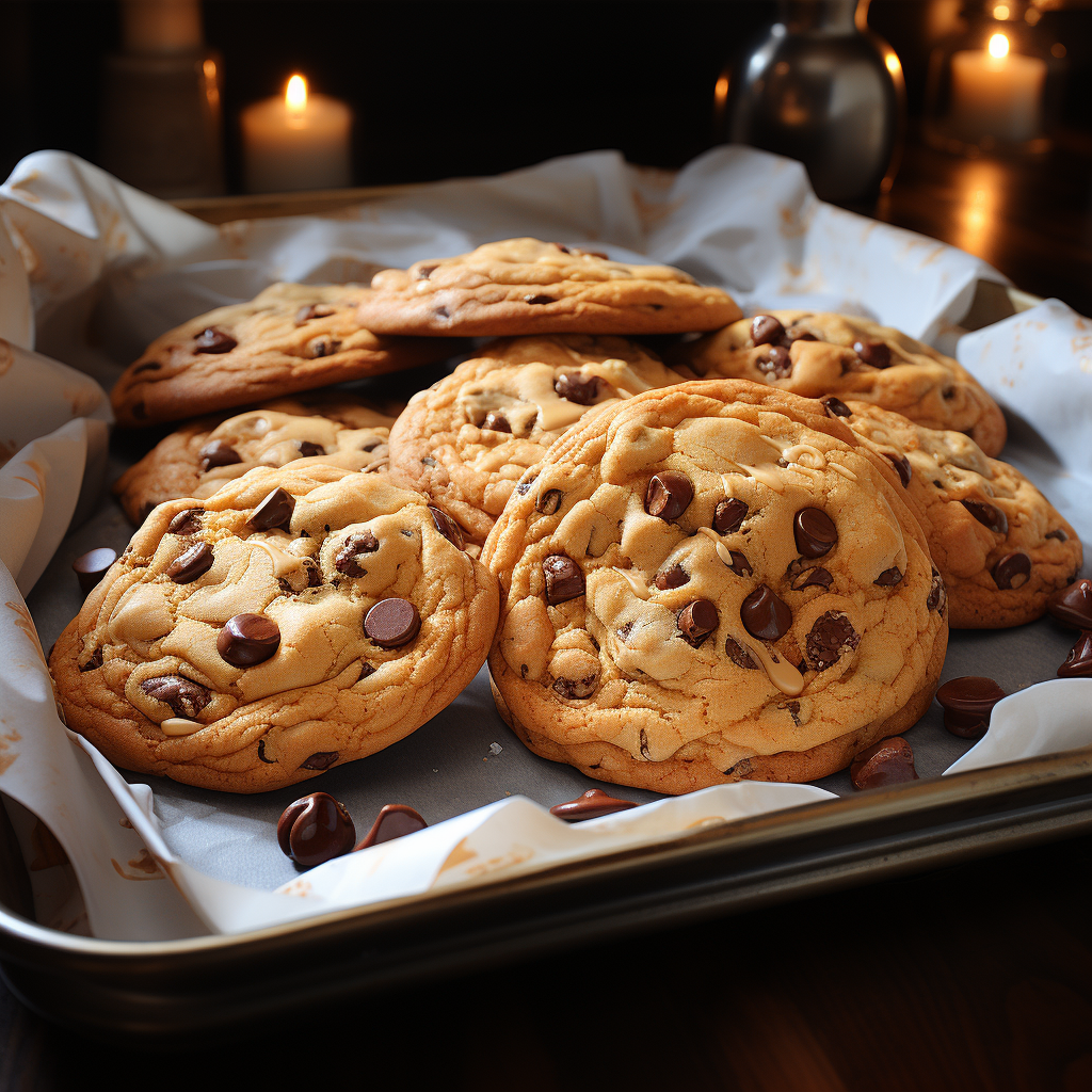 Baking delicious homemade cookies