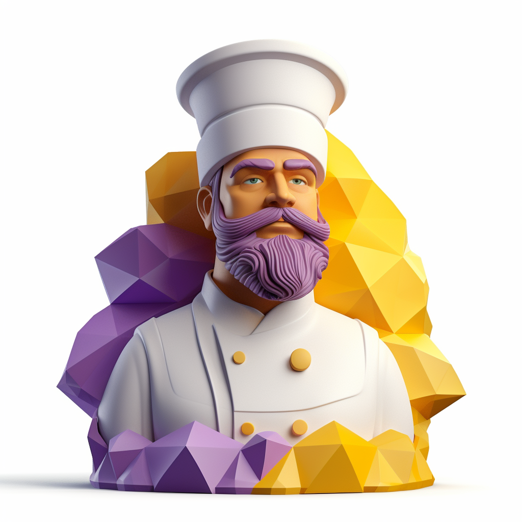 Baker man illustrative 3D icon