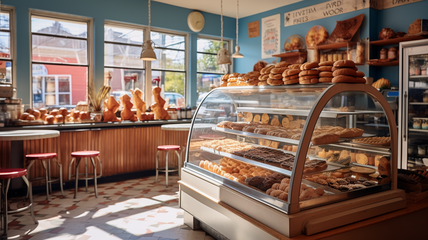 Bright Cozy Bakery Shop Interior