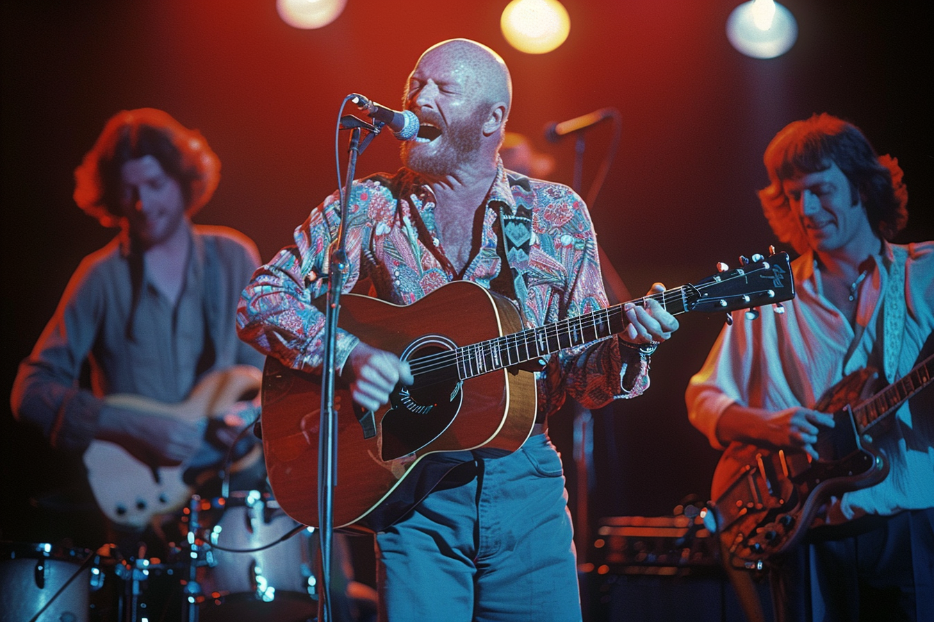 Bald Man Singing Band 1970