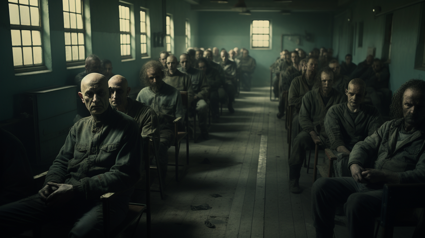 Bald patients in Victorian sanitarium