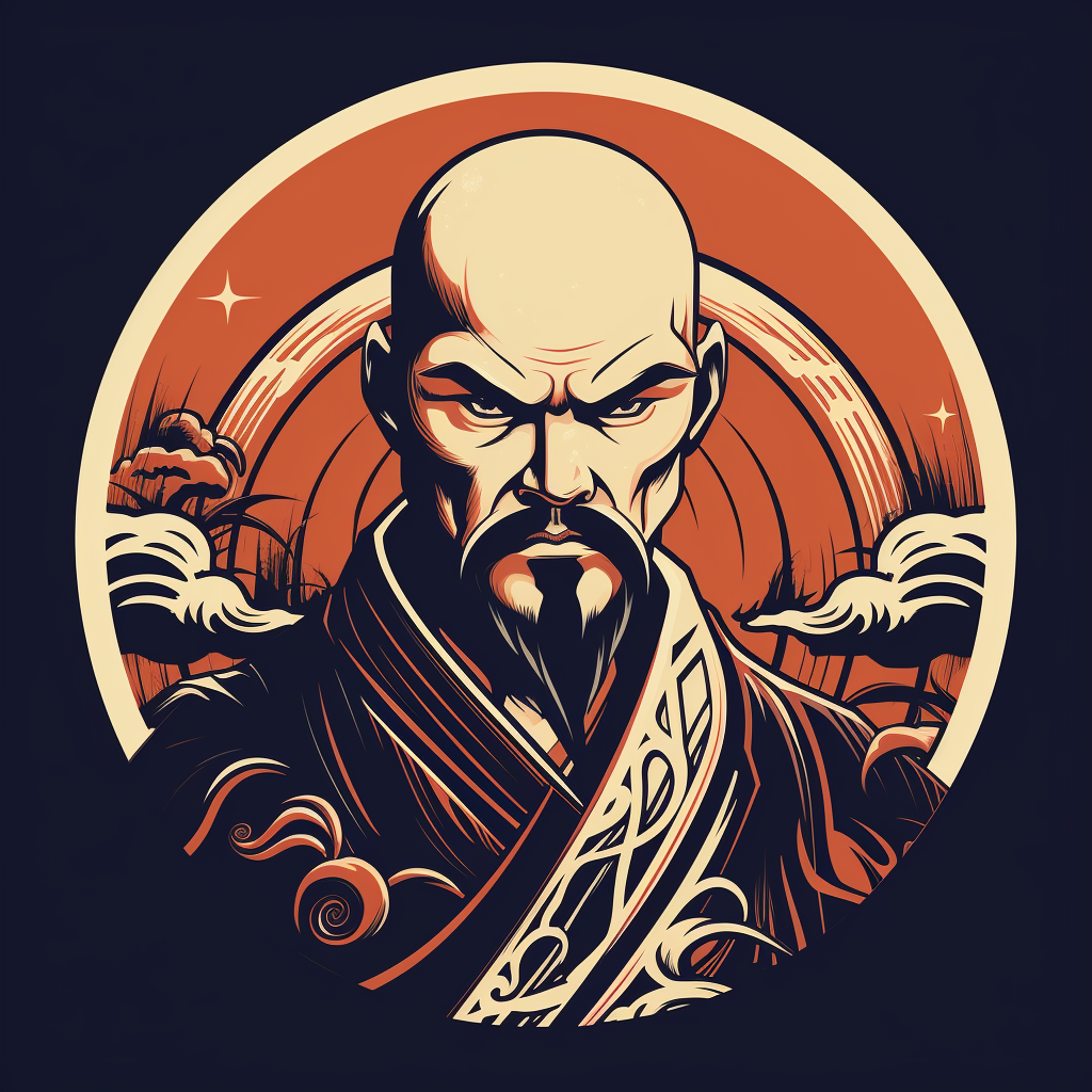 Bald Shogun Warrior Sword Logo