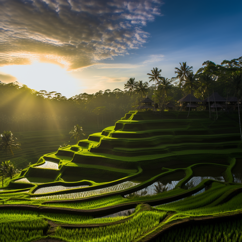 Beautiful Sidemen Rice Terrace Image