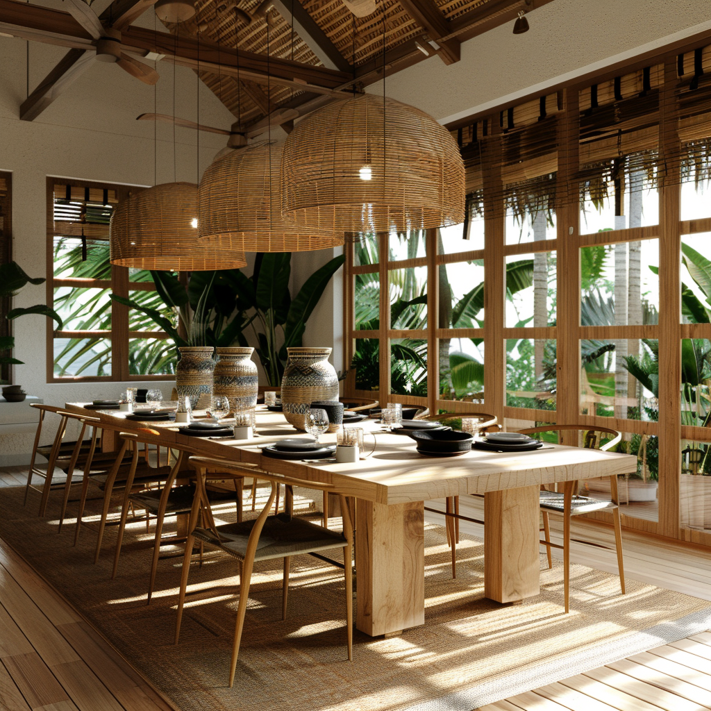 Bali Style Dining Room Interior Design