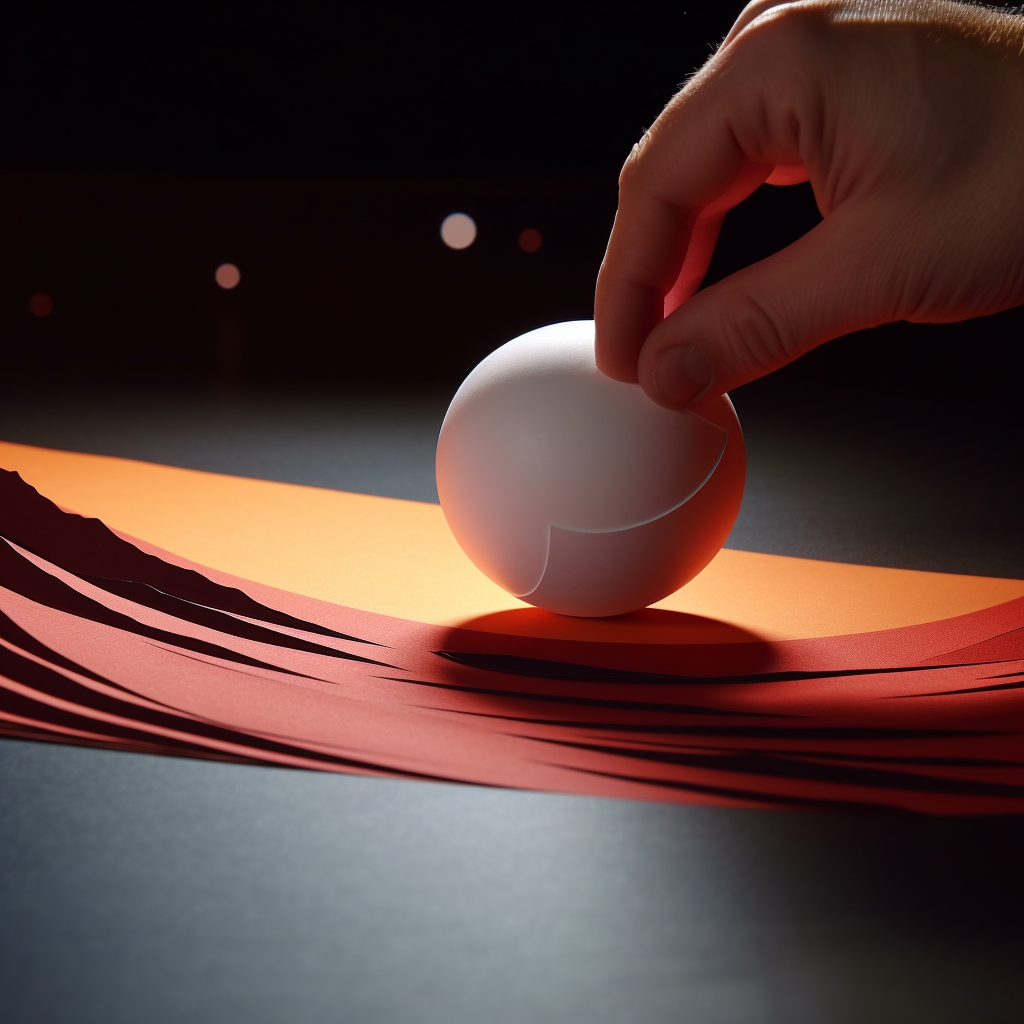 ball bouncing animation on paper