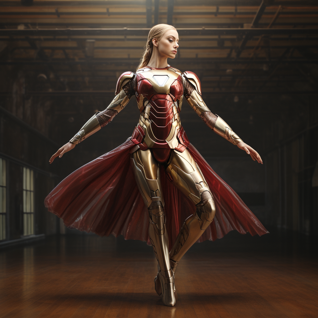 Ballerina in Iron Man Armor