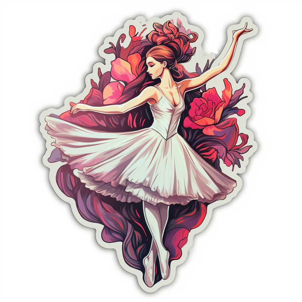 Sticker of ballet dancer