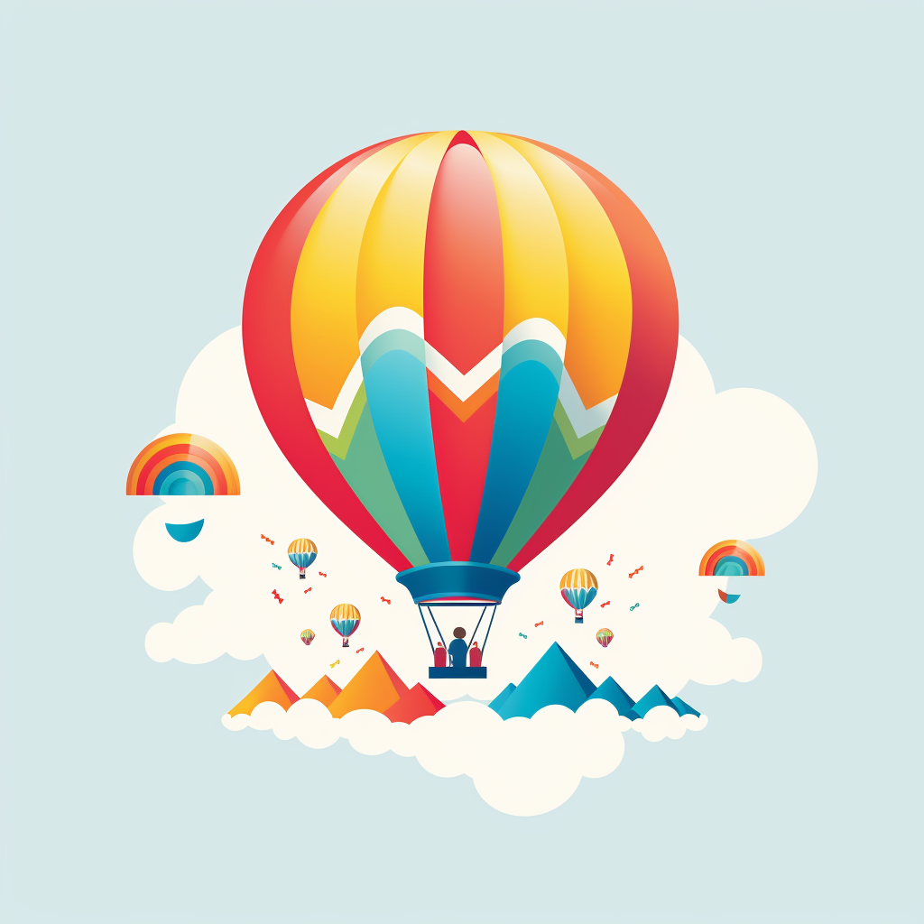 Vibrant balloon party logo design