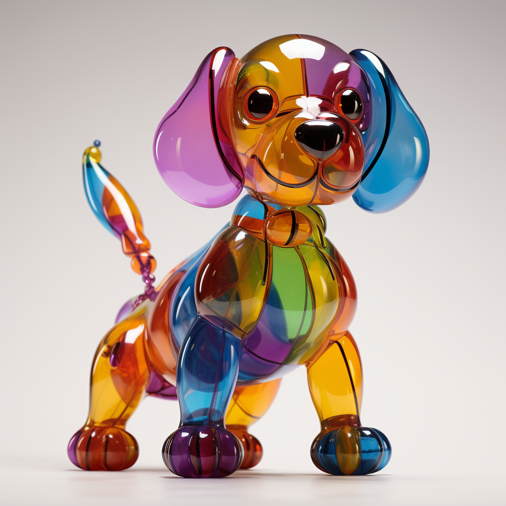 Whimsical balloon puppy sculpture