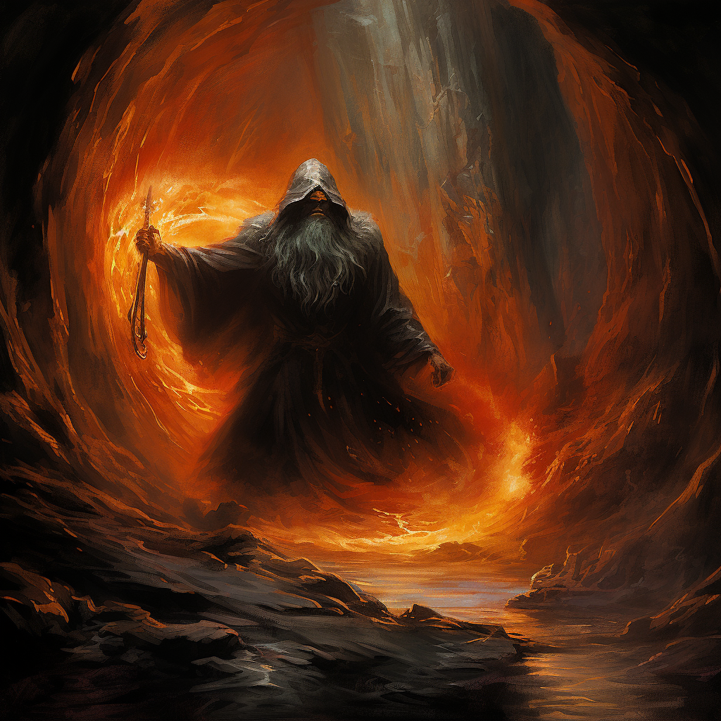 Balrog fleeing from water