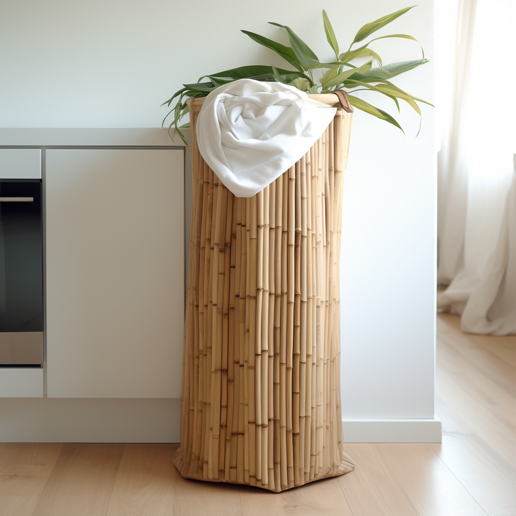 Sustainable bamboo laundry bag