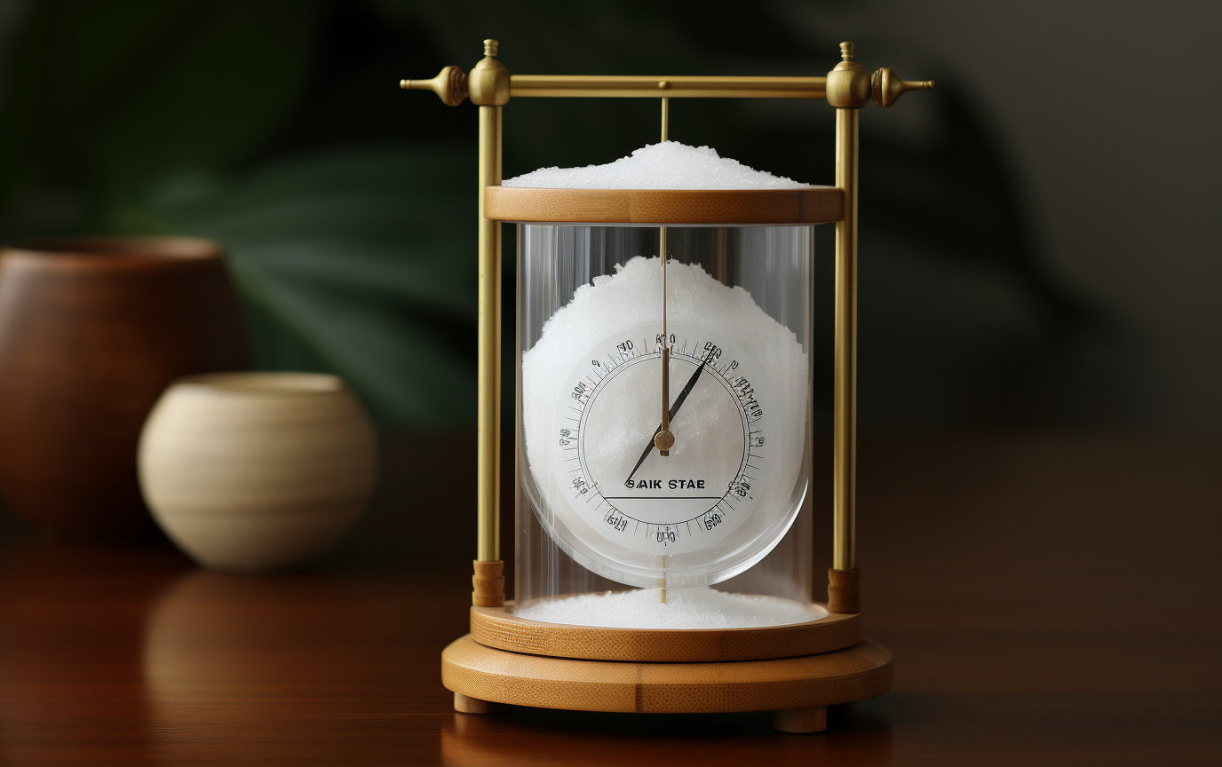 Bamboo salt in barometer reading