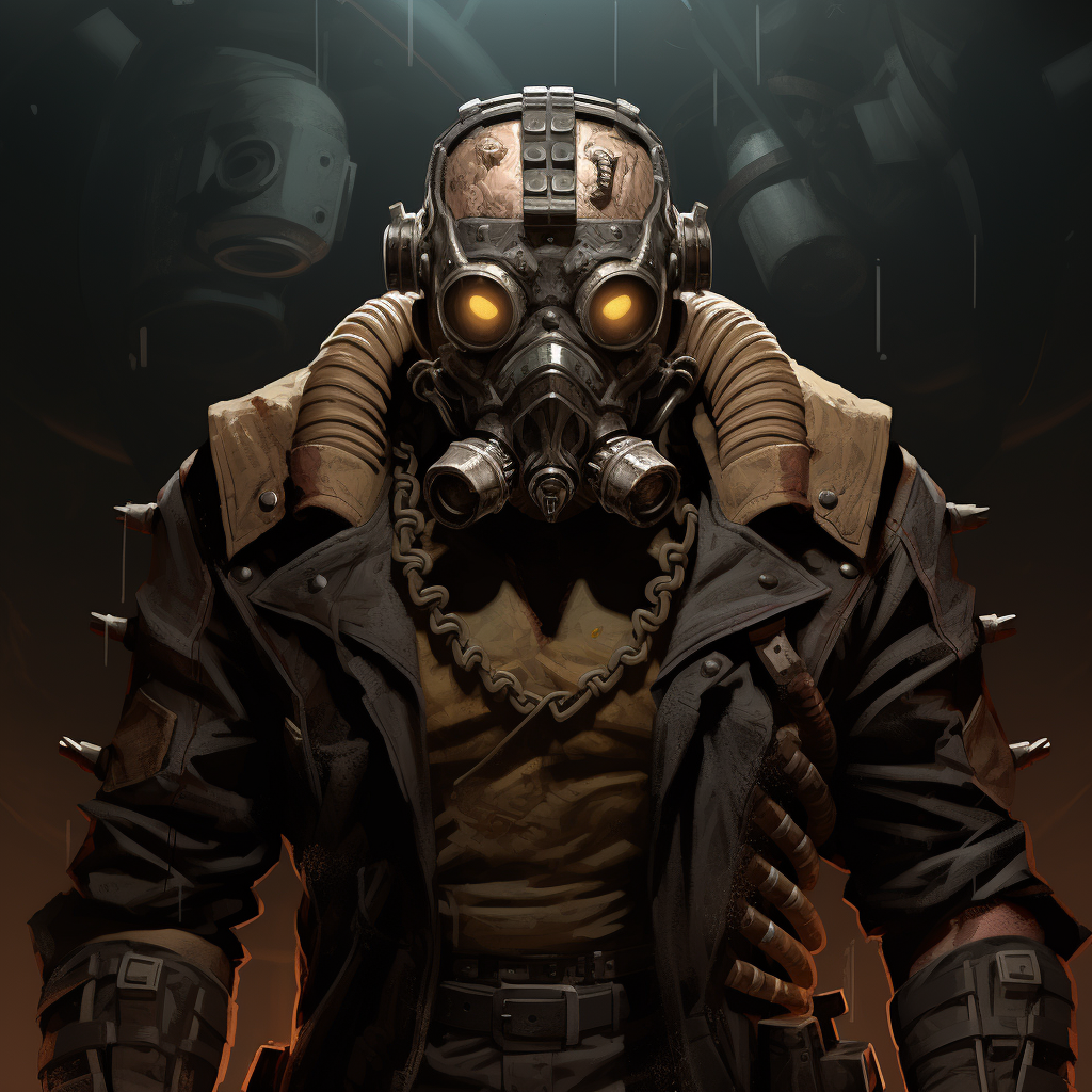 Bane from DC in steampunk mask